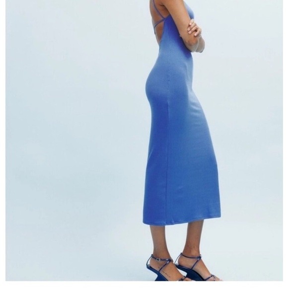 NWT Reformation Laney Dress in Dusk Blue Size XL - Picture 4 of 10